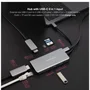 Nano Cable 10.16.1009 - Hub USB-C 9 en 1 Docking Station, 3xUSB 3.0/2xHDMI 4K@30Hz/RJ45 Gigabit/Lector SD-TF/USB-C PD 100W, Aluminio Gris 15 cm